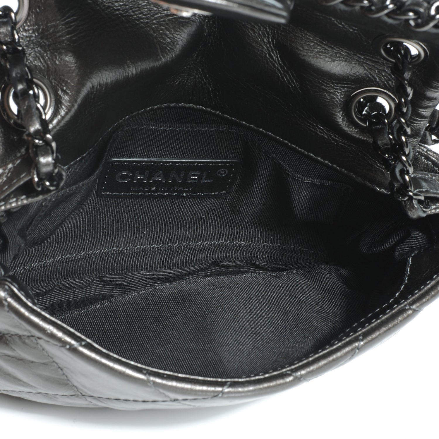 Chanel Calfskin Chain Me Mini Flap Dark Grey 5 of 7