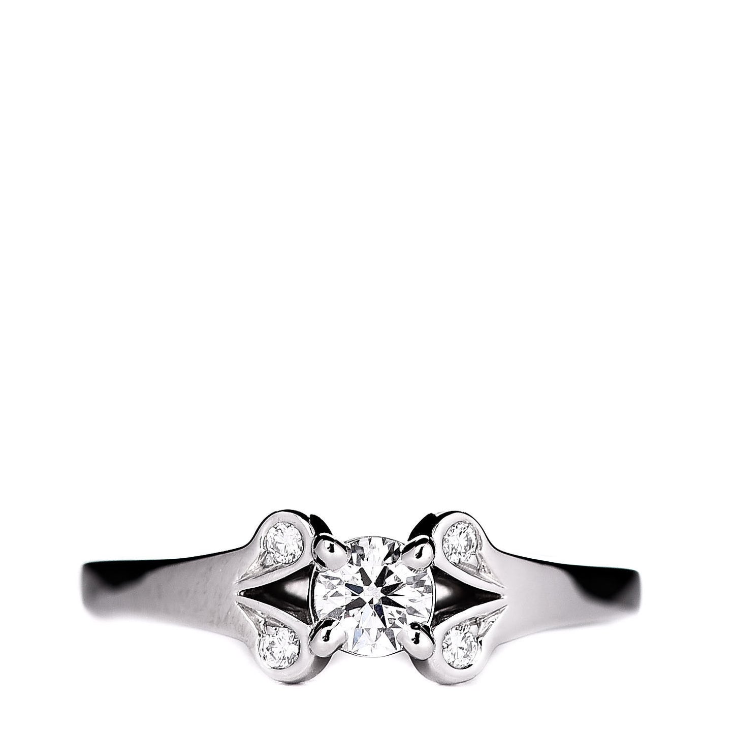 Platinum Diamond .18ct Ballerine Solitaire Engagement Ring 47 4