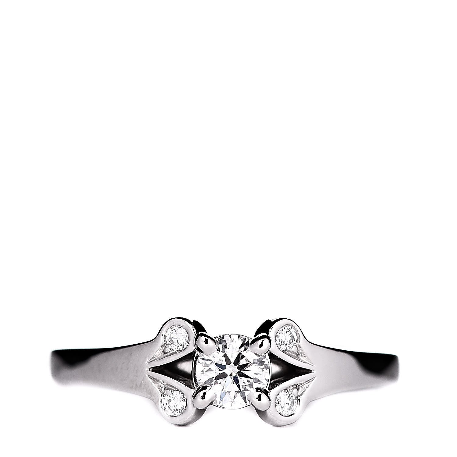 Cartier Platinum Diamond .18ct Ballerine Solitaire Engagement Ring 47 4 1 of 6