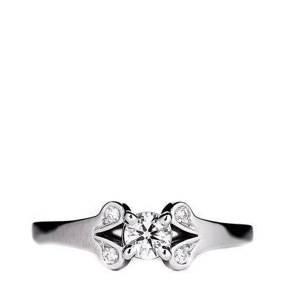 Cartier Platinum Diamond .18ct Ballerine Solitaire Engagement Ring 47 4 1 of 6