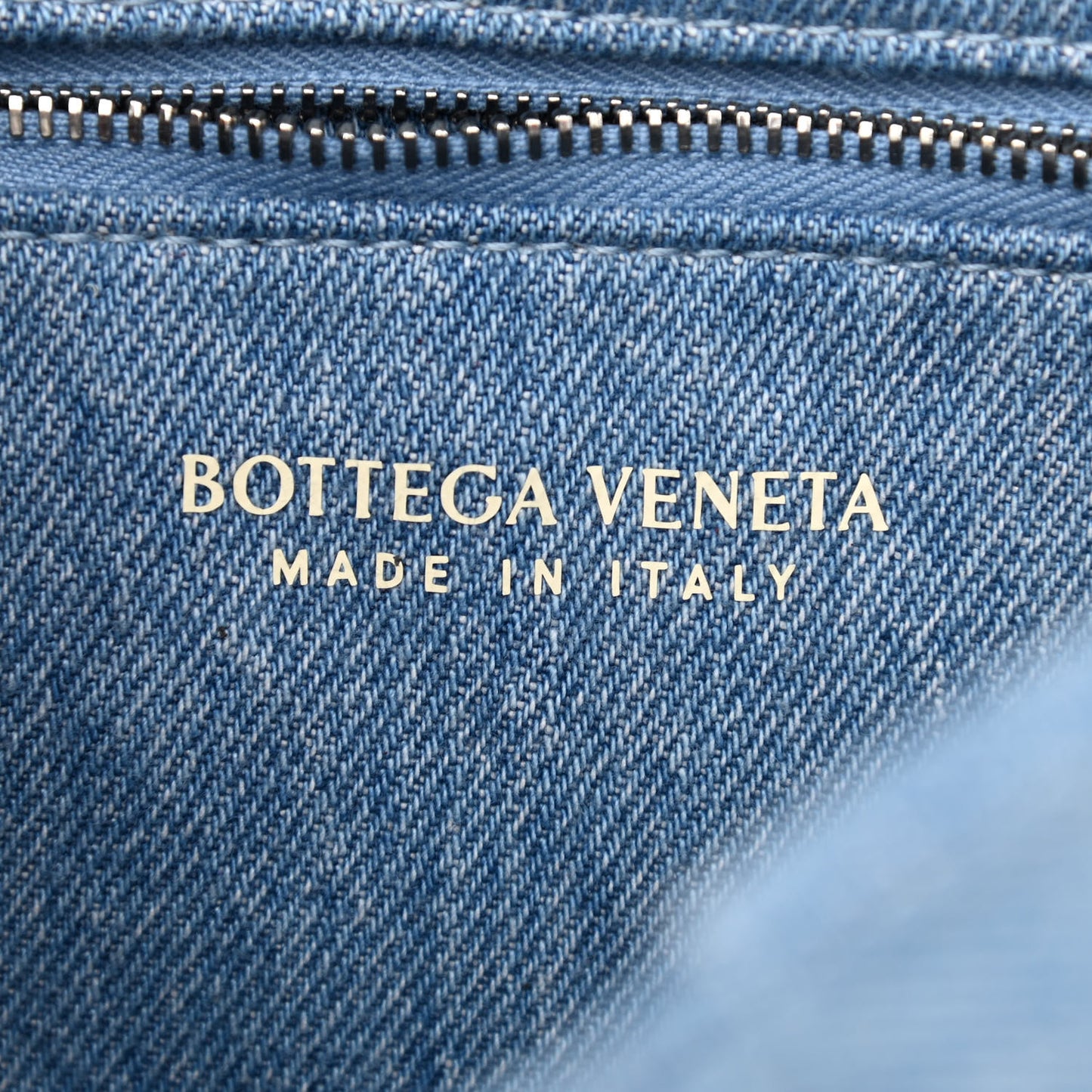 Denim Maxi Intrecciato Cassette Crossbody Bag Washed Indigo