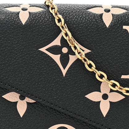 Louis Vuitton Empreinte Monogram Giant Felicie Pochette Black Beige 10 of 13