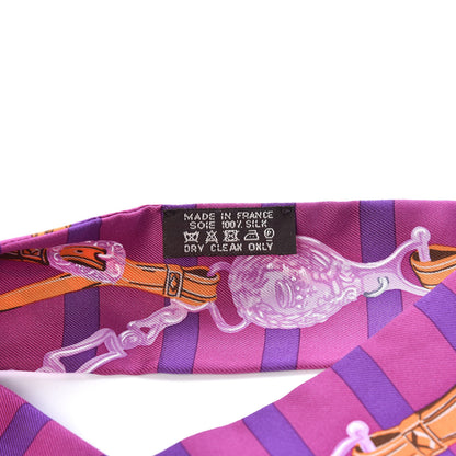 Hermes Silk Brides De Gala Bayaderes Twilly Fuchsia Violet Orange 3 of 4