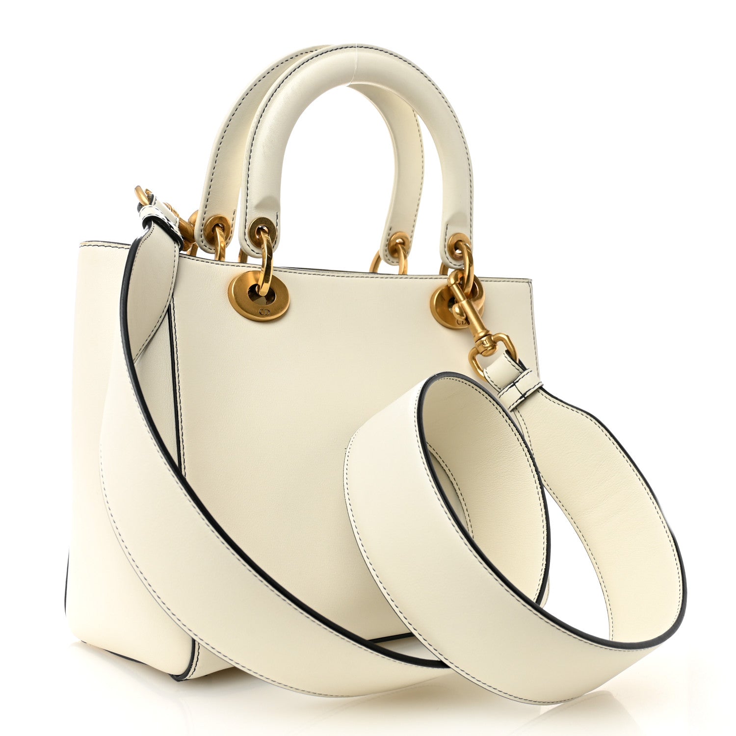 Christian Dior Calfskin Painted Niki de Saint Phalle Dragon Medium Supple Lady Dior Bag White 3 of 11