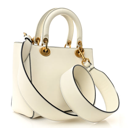 Christian Dior Calfskin Painted Niki de Saint Phalle Dragon Medium Supple Lady Dior Bag White 3 of 11