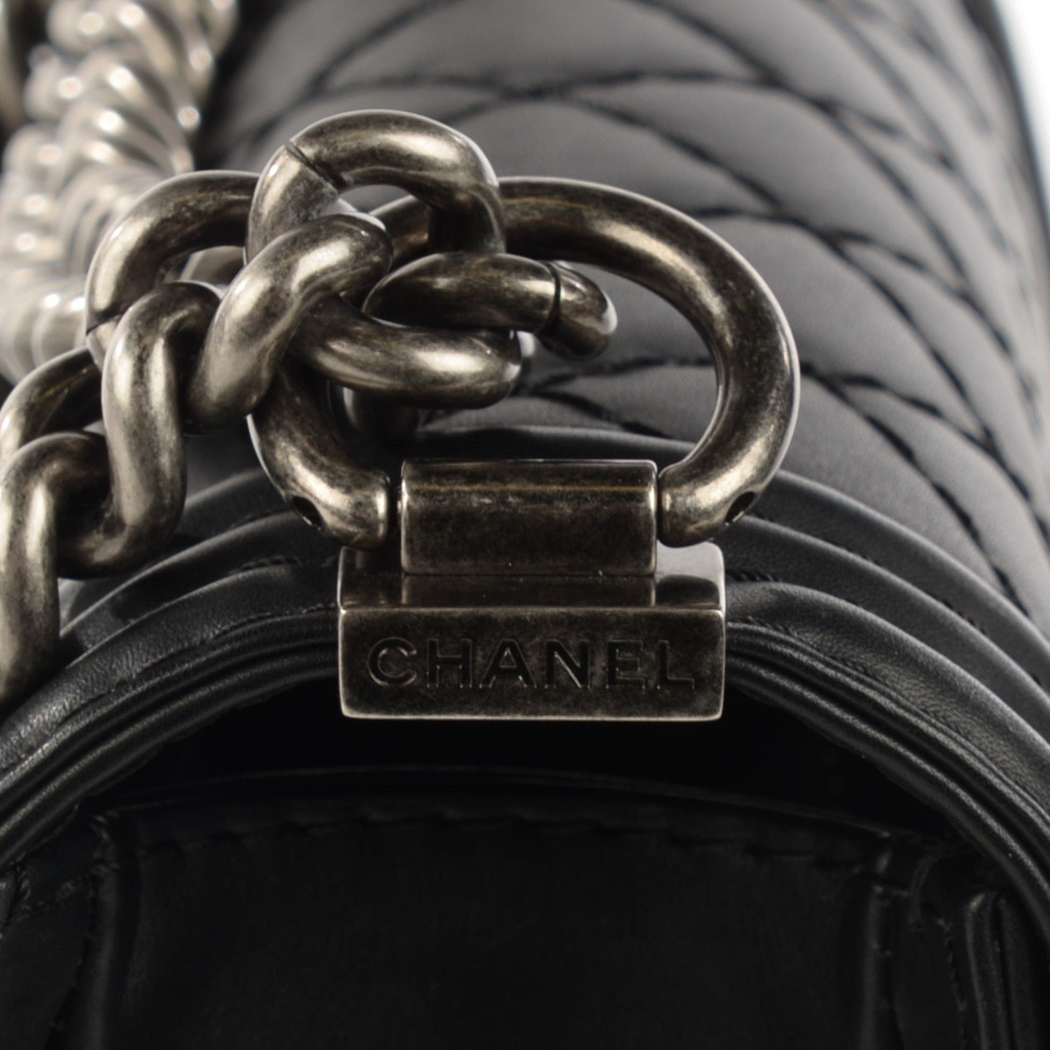 Chanel Calfskin Quilted Medium Boy Flap Black 8 of 9