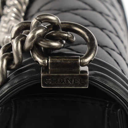 Chanel Calfskin Quilted Medium Boy Flap Black 8 of 9