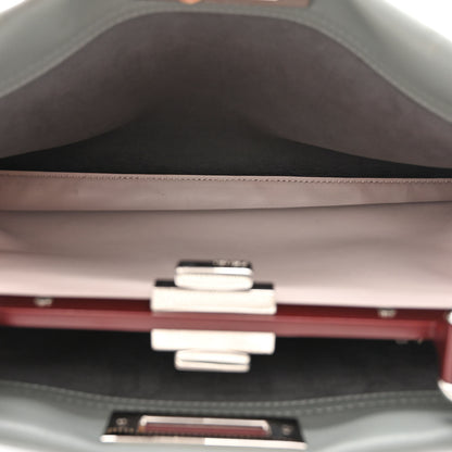 Fendi Vitello Seta Shiny Nappa Medium Peekaboo Iconic Satchel Alga Rosa Doll 5 of 14