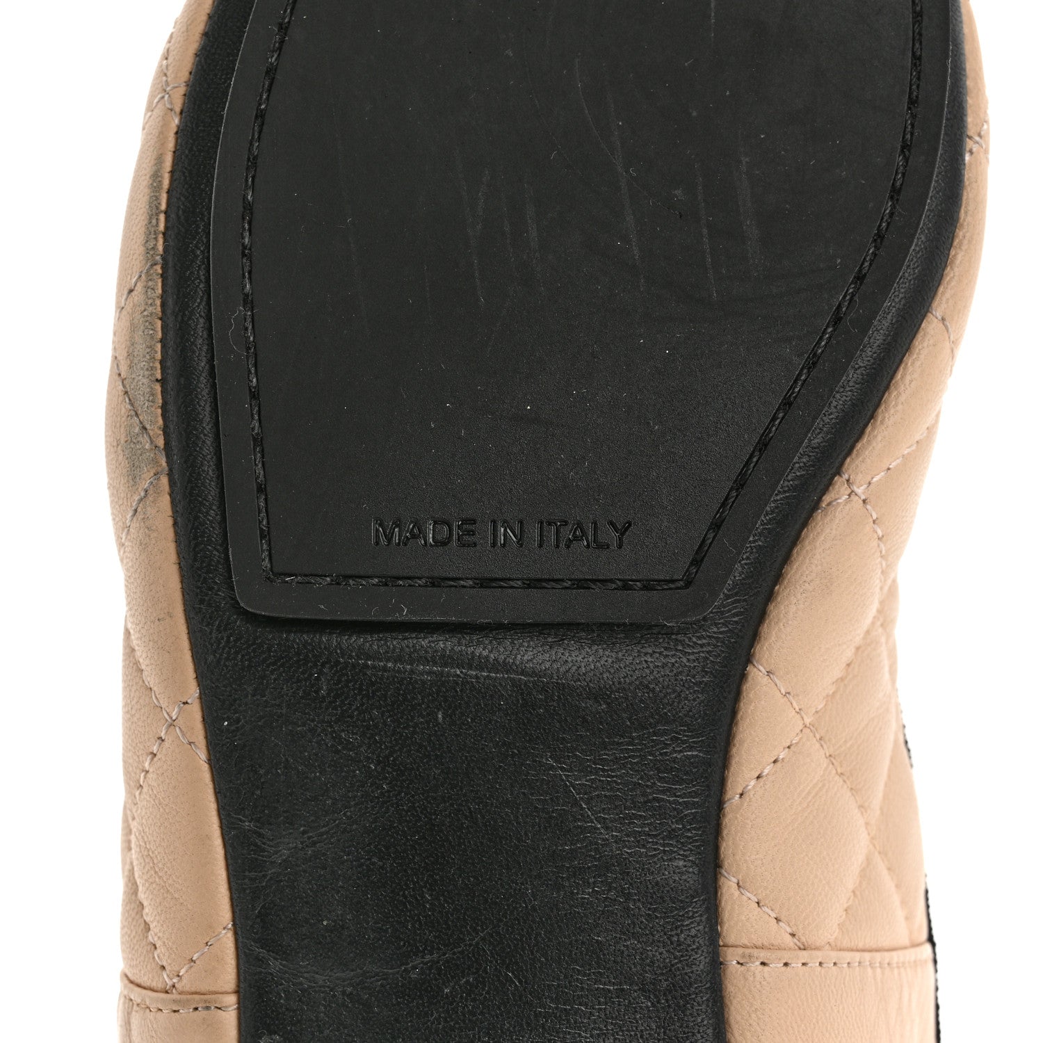 Chanel Lambskin Quilted Cap Toe Slipper With Pouch 39 Beige Black 8 of 12