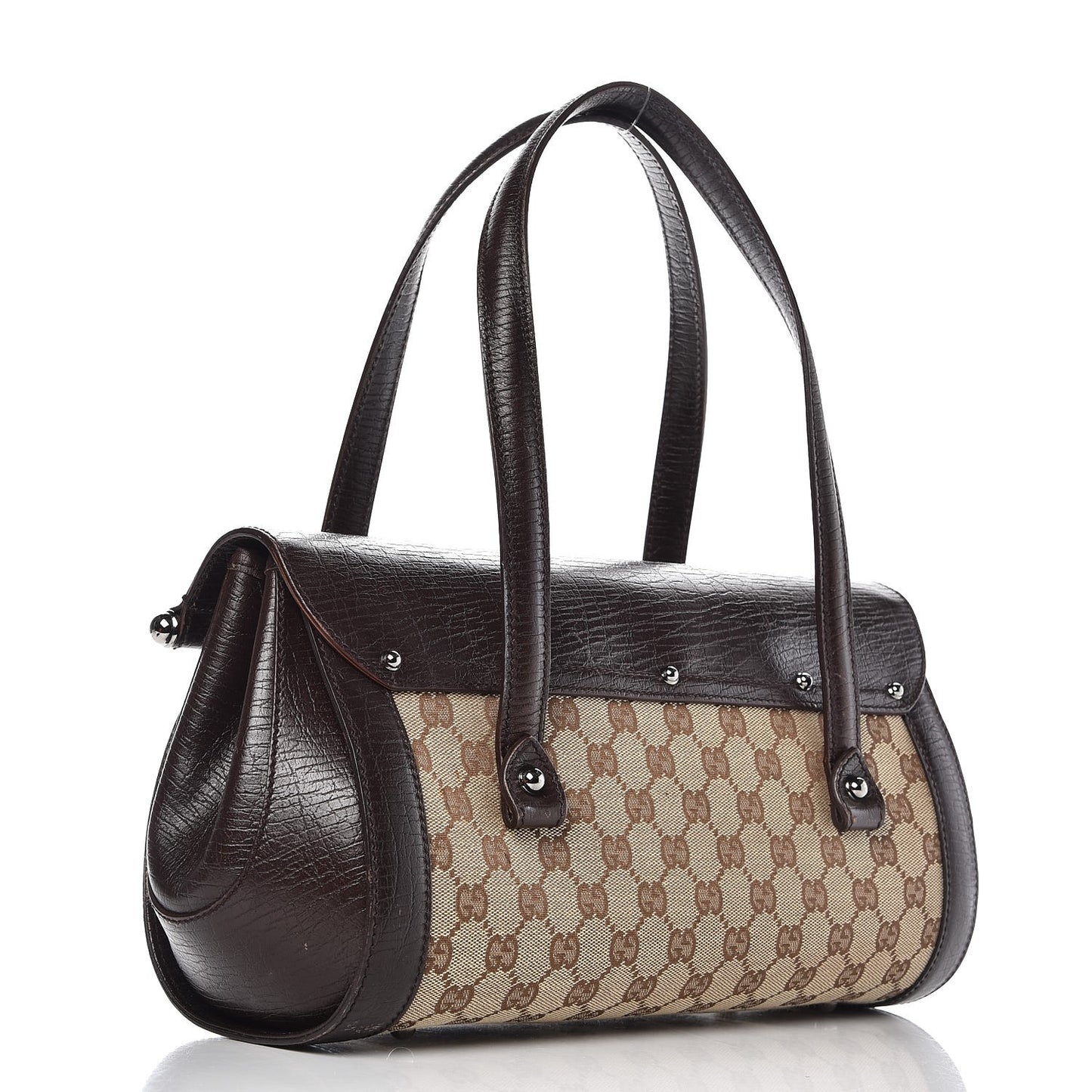 Monogram Bamboo Bullet Handbag Brown