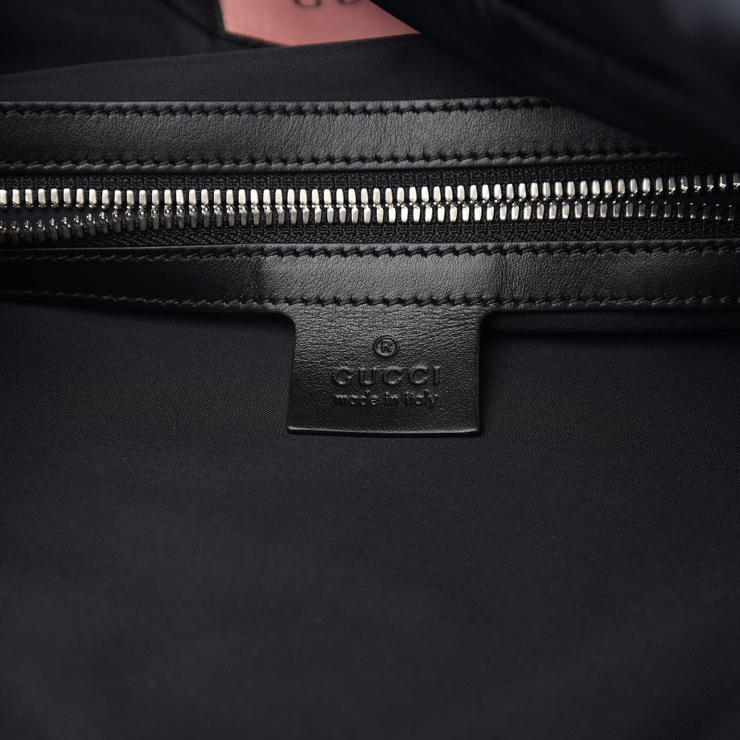 Calfskin Small GucciGhost Drawstring Backpack Black
