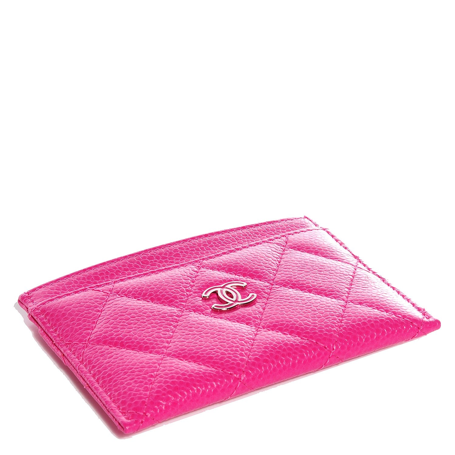 Chanel Caviar Quilted Card Holder Fuchsia 4 of 9