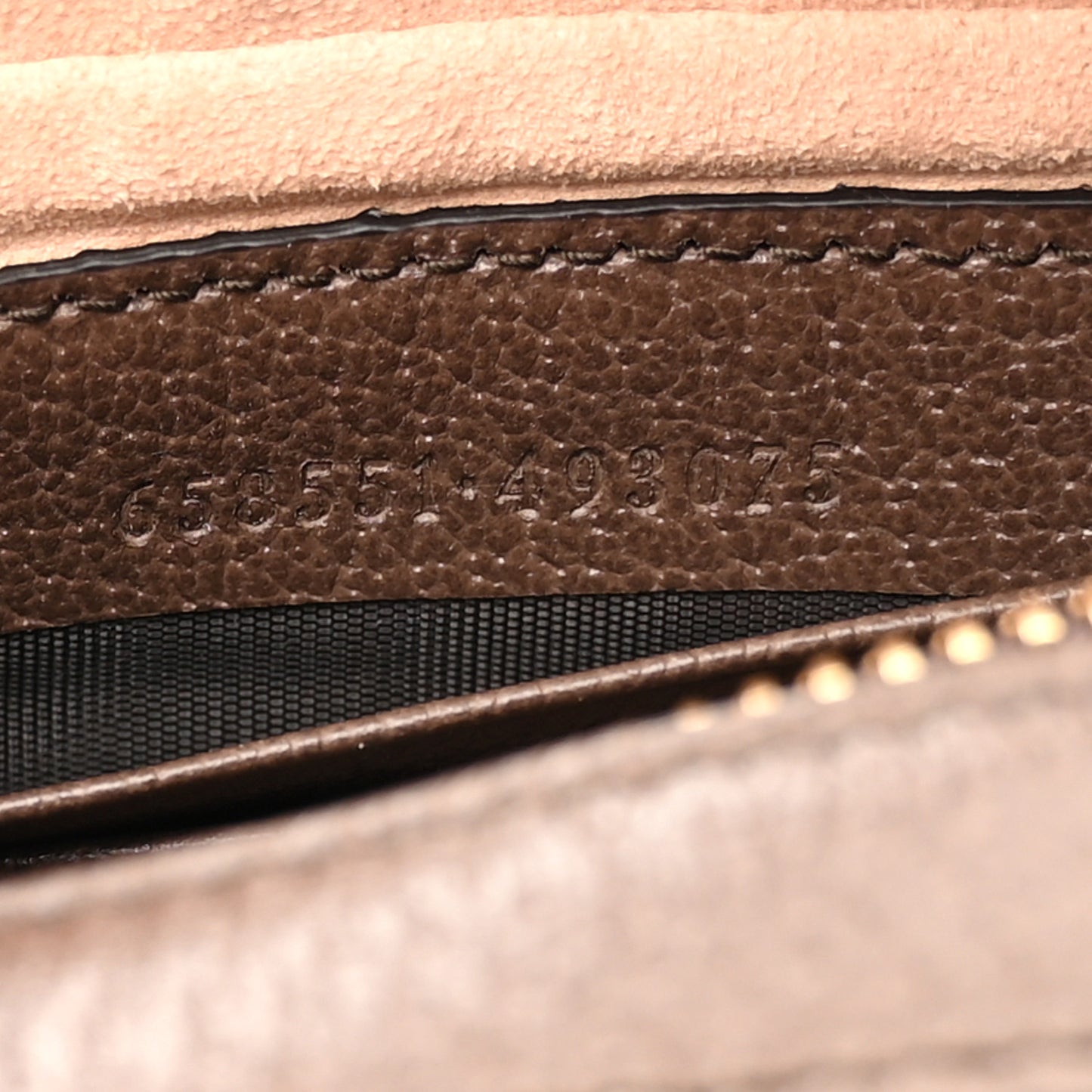 GG Supreme Monogram Textured Calfskin Web Mini Ophidia Half Moon Hobo Beige Ebony New Acero