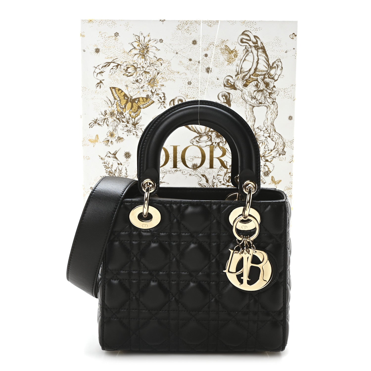 Christian Dior Lambskin Cannage Small My ABCDior Lady Dior Black 11 of 11