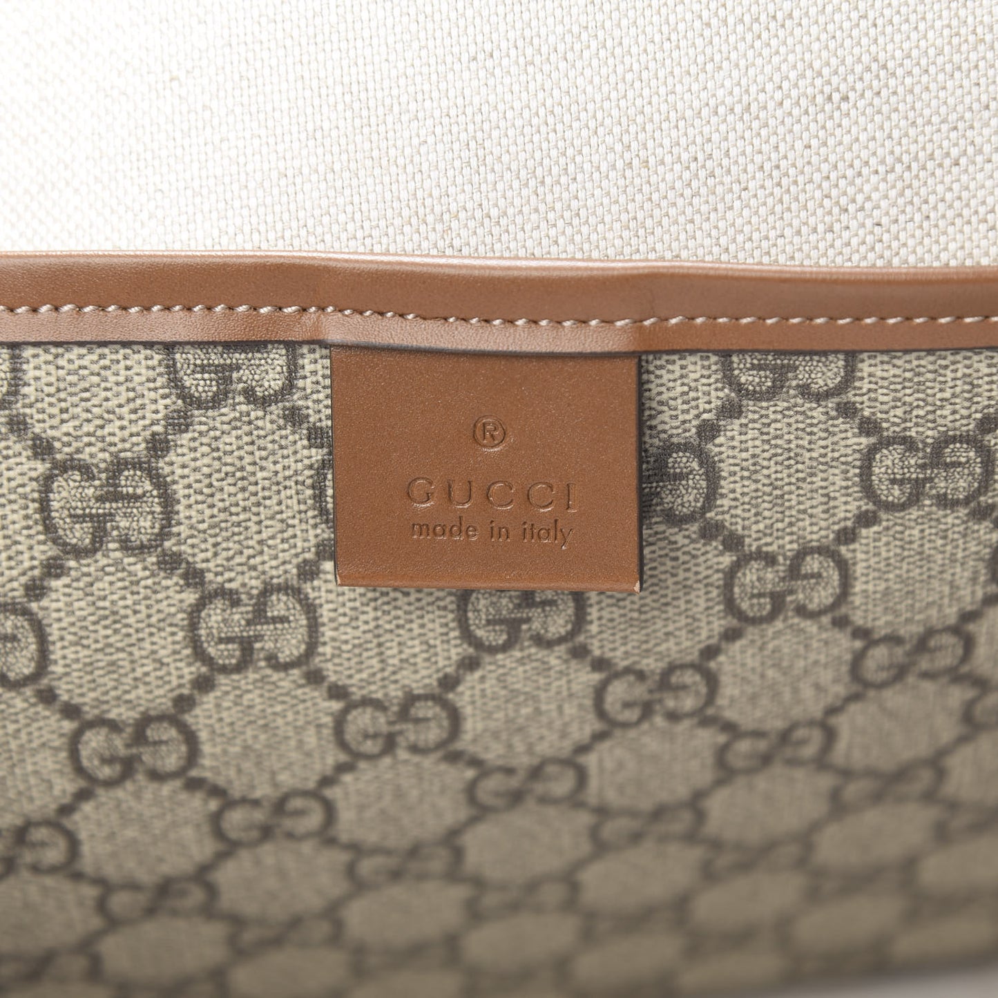 GG Plus Monogram Medium Signature Web Loop Tote Brown