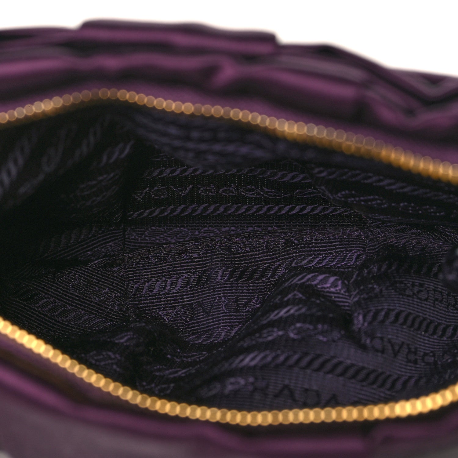 Prada Satin Raso Bow Wristlet Prugna 5 of 10