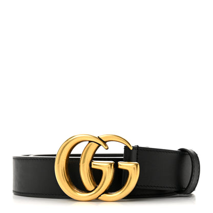 Gucci Calfskin Double G 30mm Belt 100 40 Black 1 of 8
