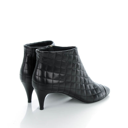 Chanel Calfskin Quilted Cap Toe Short Boots 41 Black 4 of 8
