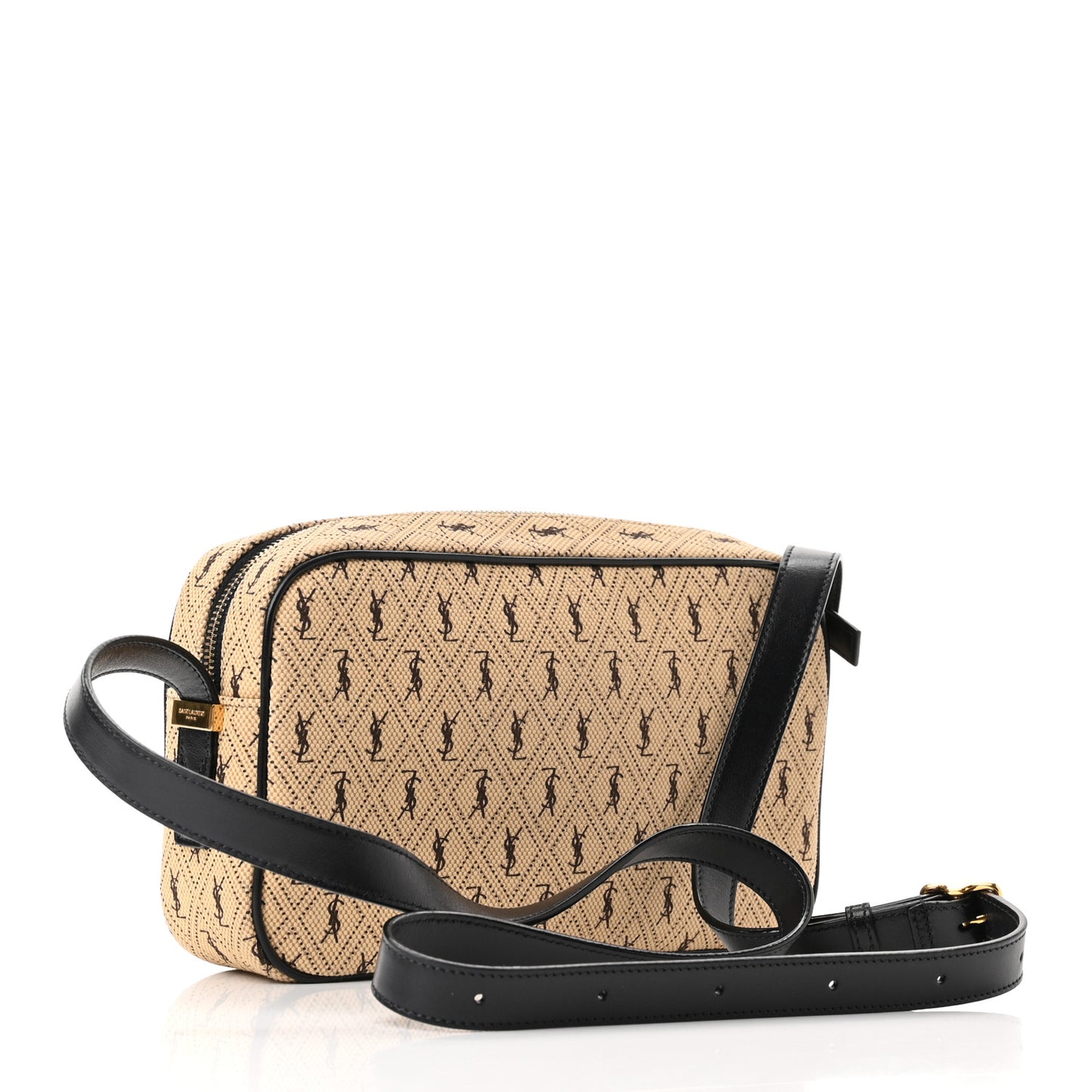Canvas Monogram All Over Camera Bag Beige