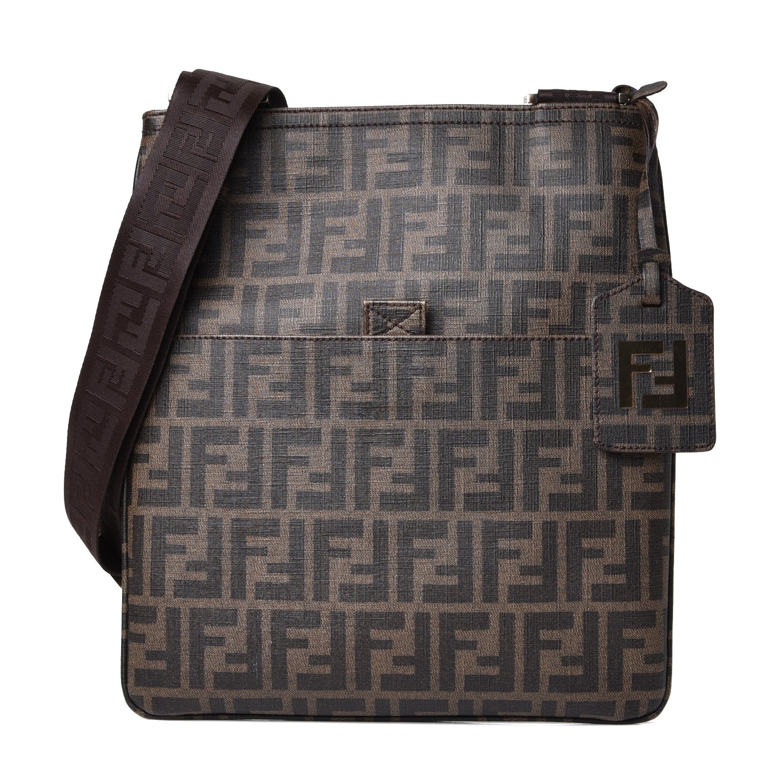 Fendi Zucca Spalmati Messenger Bag Tobacco 2 of 10