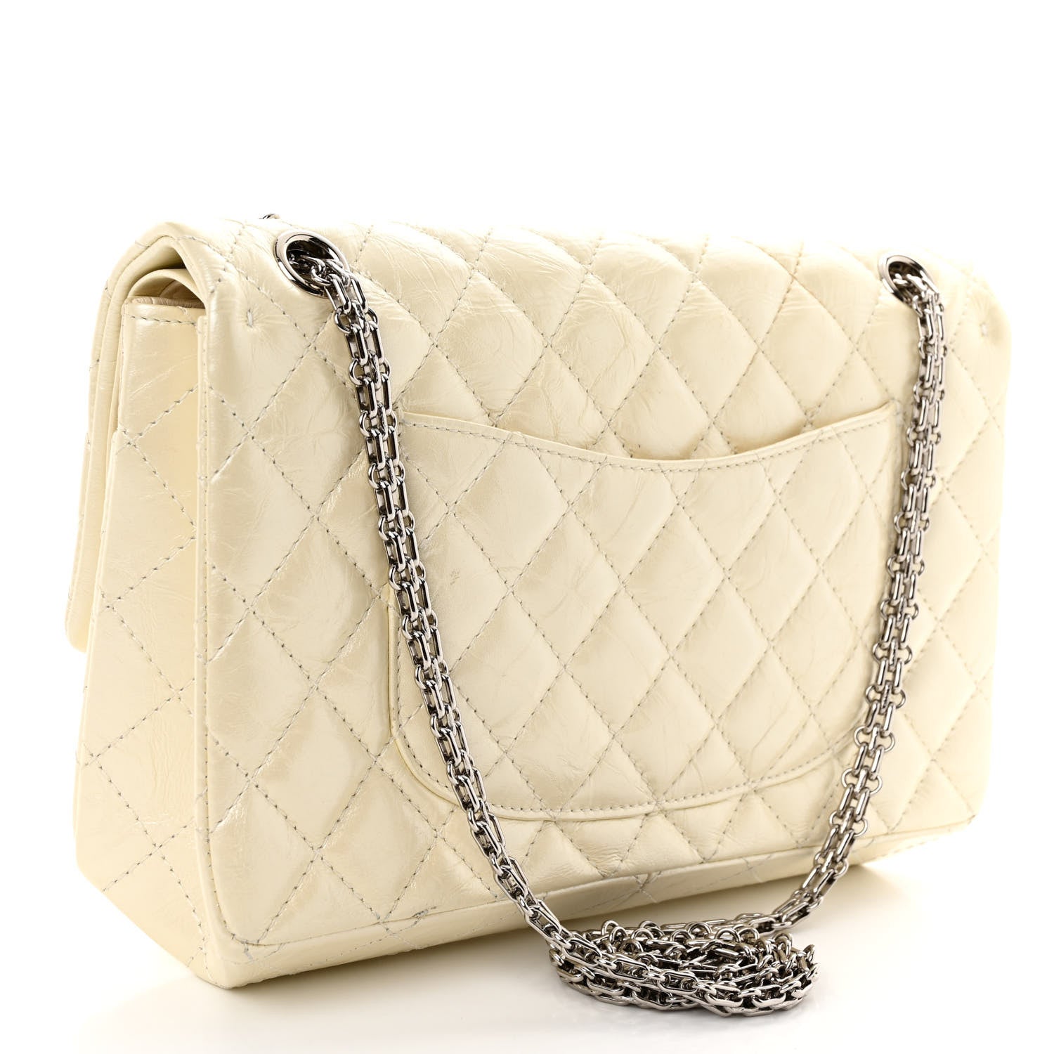 Chanel Metallic Aged Calfskin Quilted 2.55 Reissue 226 Flap White 3 of 10