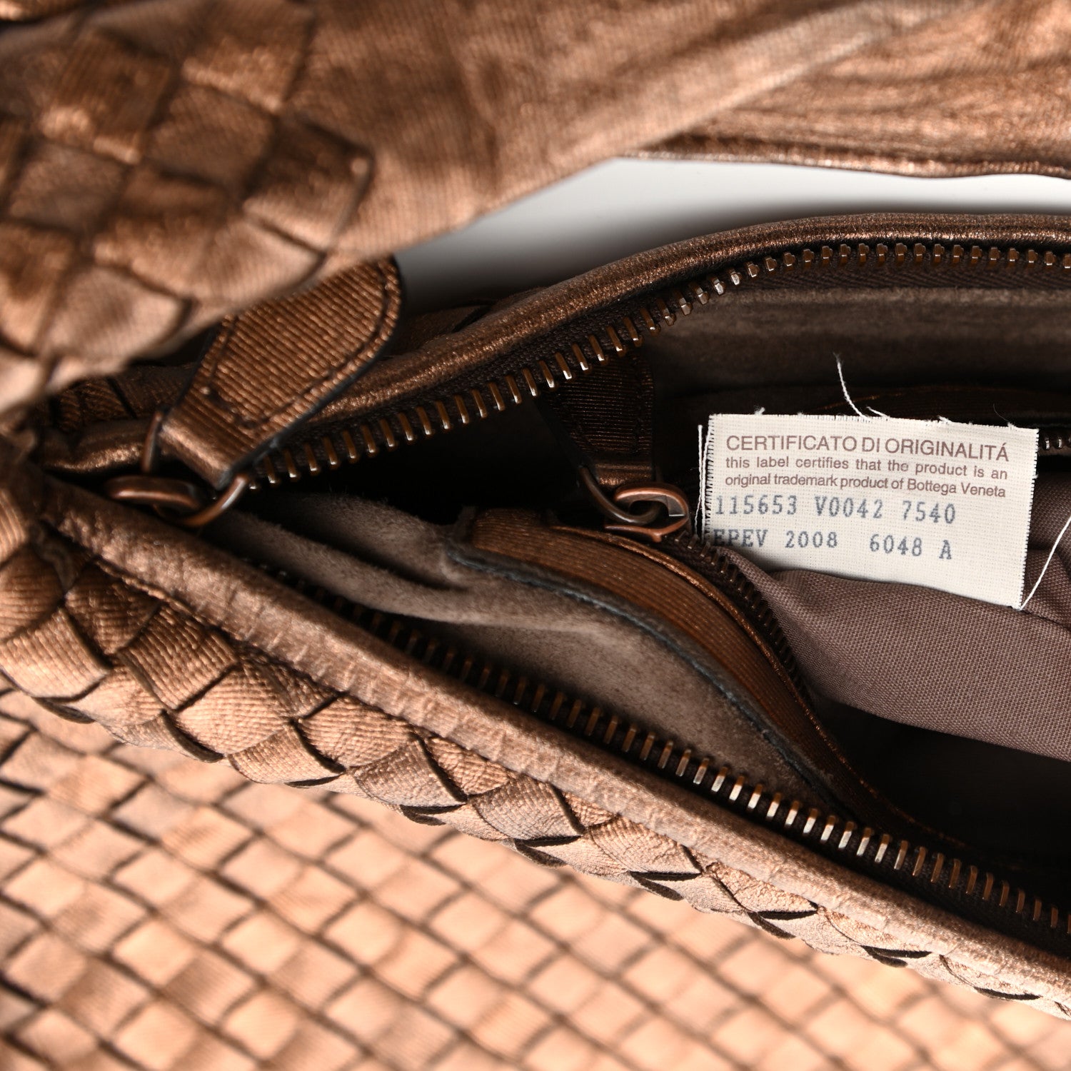 Bottega Veneta Metallic Nappa Intrecciato Veneta Hobo 7 of 10