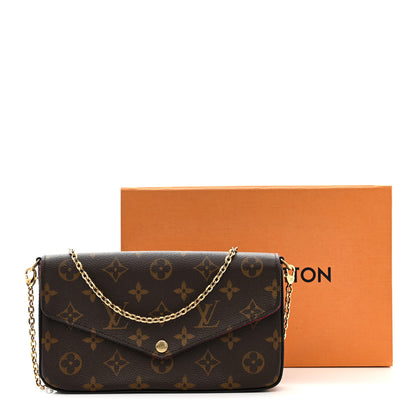 Louis Vuitton Monogram Pochette Felicie Chain Wallet Fuchsia 13 of 13