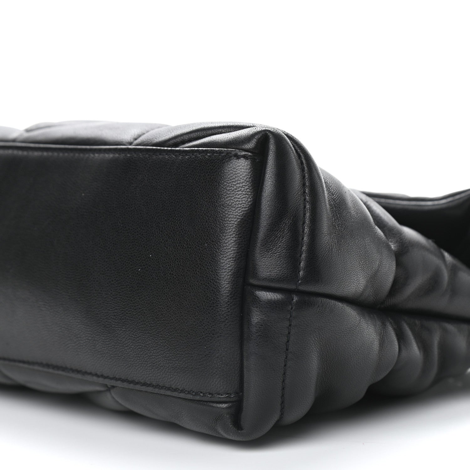 Saint Laurent Lambskin Quilted Small Loulou Puffer Monogram Chain Satchel Black 10 of 10