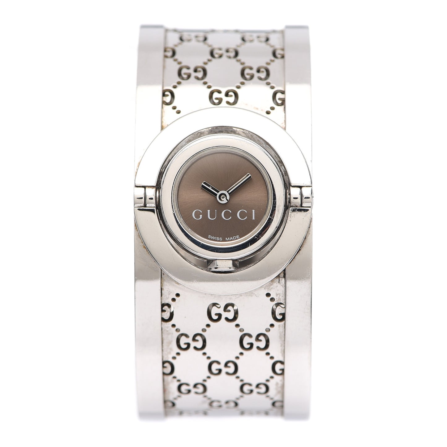 Stainless Steel 23mm Twirl Quartz Watch Brown