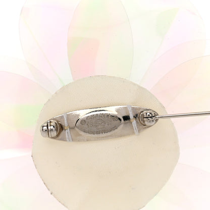 Chanel Iridescent Resin Camellia Pin Brooch Silver Multicolor 4 of 4
