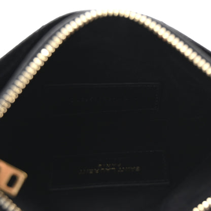 Saint Laurent Grain De Poudre Chevron Monogram Bill Pouch Black 5 of 8