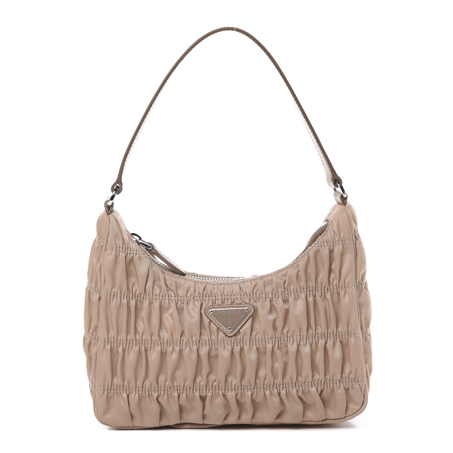 Tessuto Nylon Gaufre Shoulder Bag Cammeo