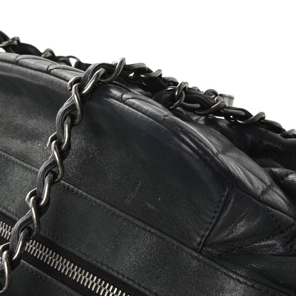 Chanel Iridescent Calfskin Chic Quilt Bowling Bag Black 8 of 8