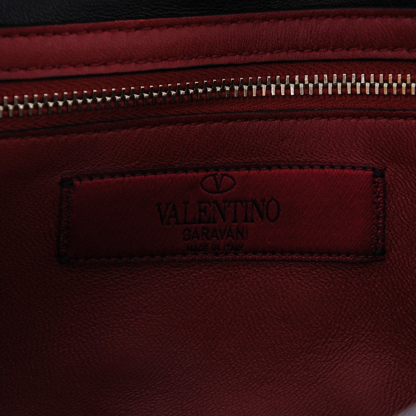 Metallic Wrinkled Lambskin Rockstud Spike Wallet on Chain Mekong