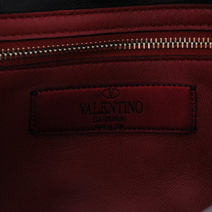 Valentino Garavani Metallic Wrinkled Lambskin Rockstud Spike Wallet on Chain Mekong 7 of 7