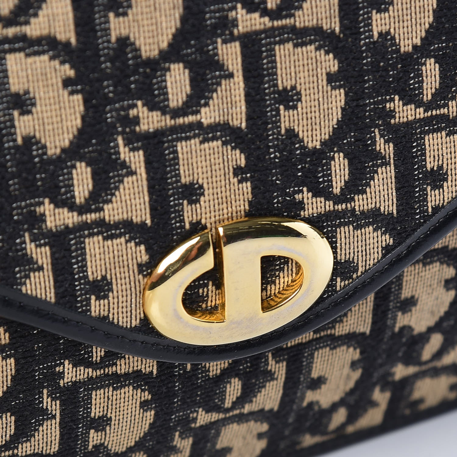 Christian Dior Monogram Envelope Flap Clutch Black 8 of 8