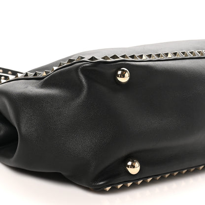 Valentino Garavani Vitello Medium Rockstud Tote Black 7 of 8