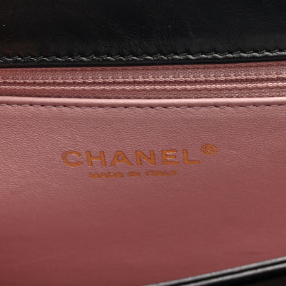 Chanel Iridescent Calfskin Quilted Straight Lined Flap Black 6 of 10