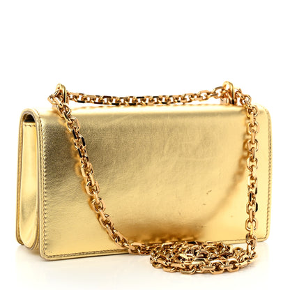 Dolce & Gabbana Metallic Calfskin DG Girls Shoulder Bag Gold 2 of 9