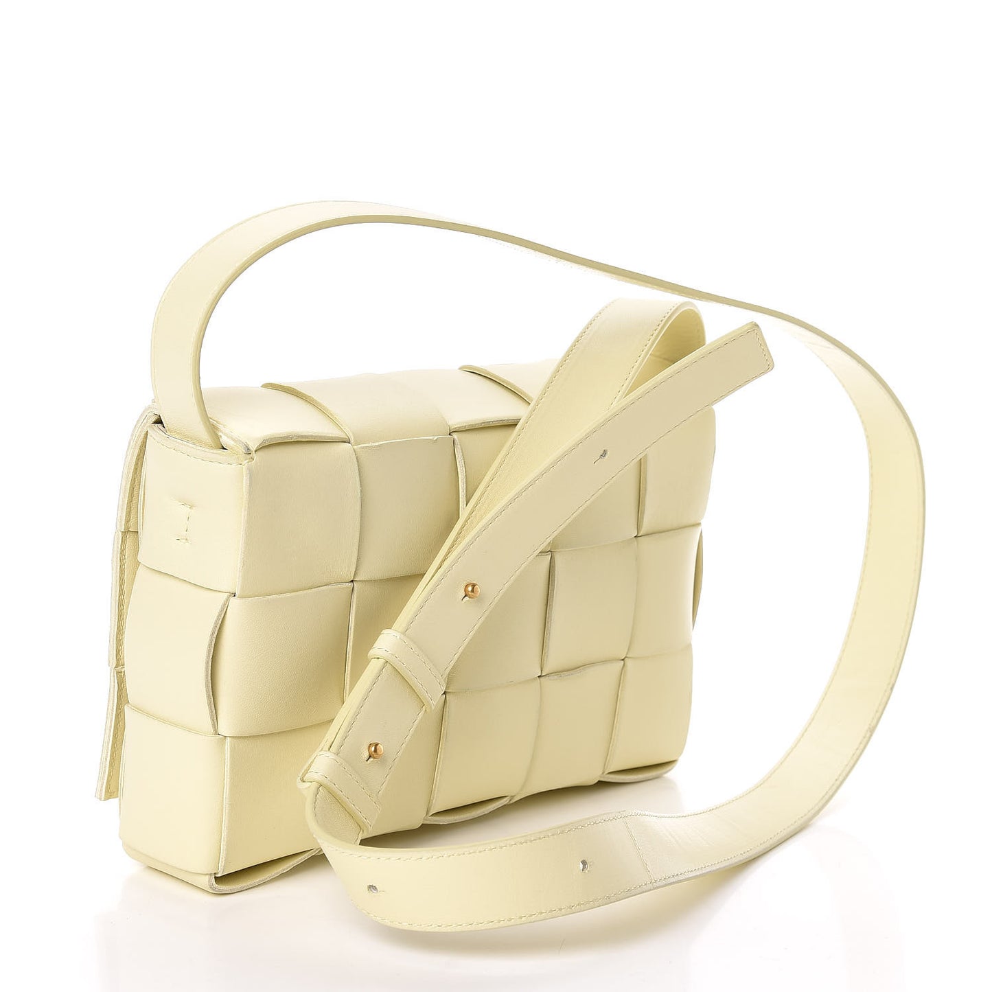 Nappa Maxi Intreccio Cassette Bag Ice Cream