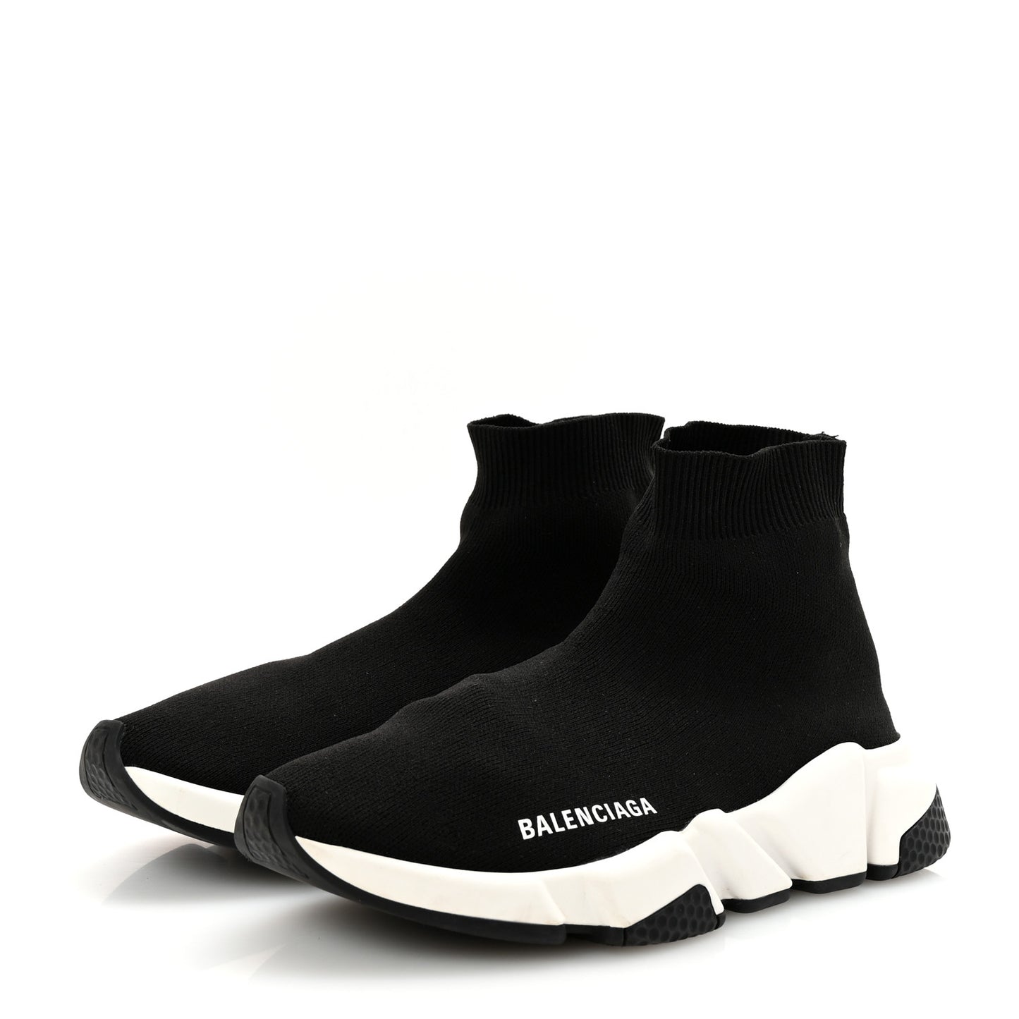 Neoprene Knit Womens Speed Sneakers 37 Black White