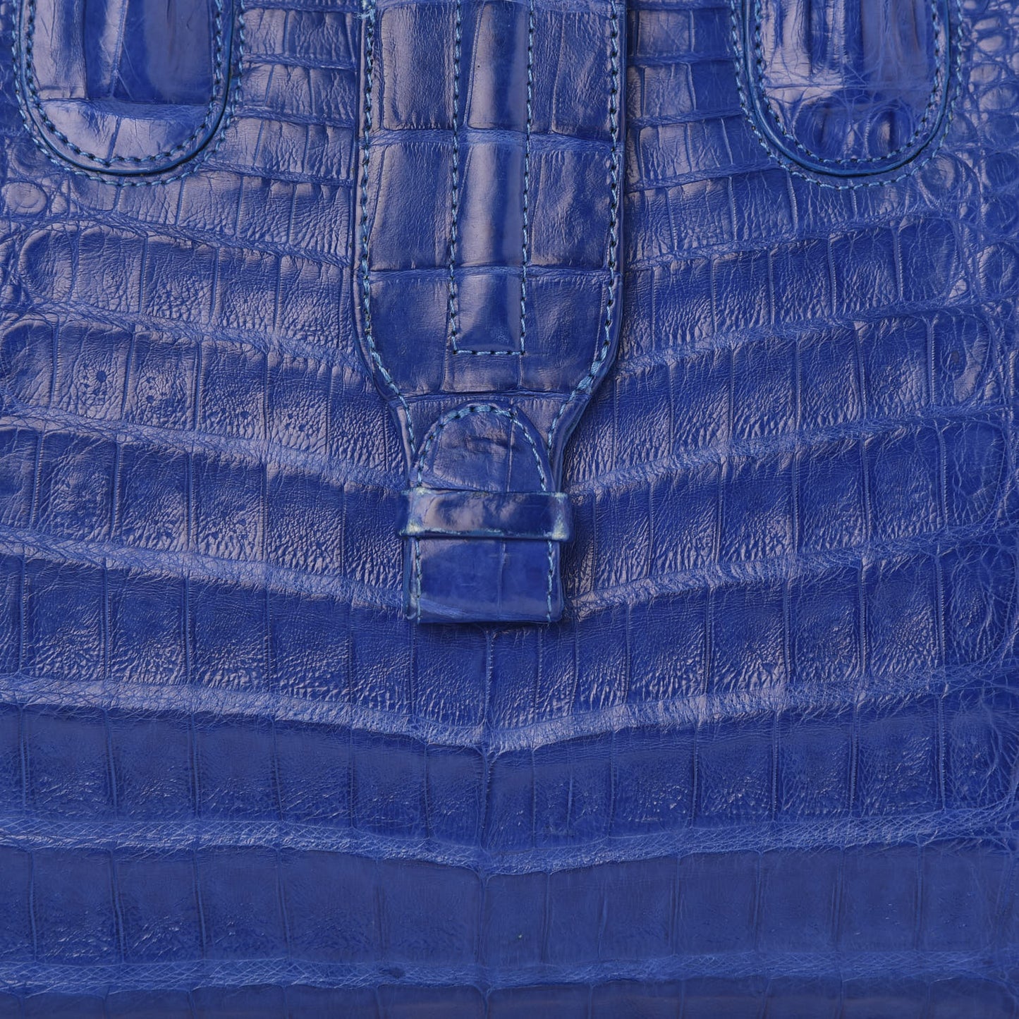 Crocodile Cristina Satchel Electric Blue