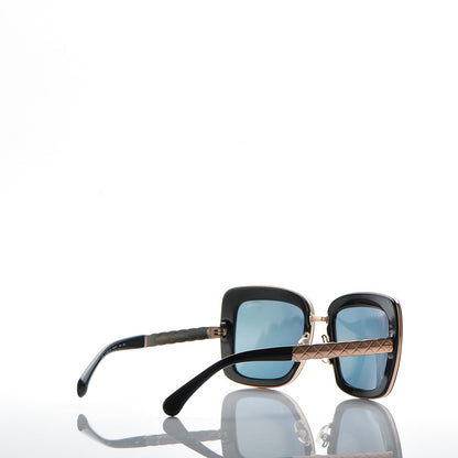 Chanel Metal Square Spring Sunglasses 5369 Black Pink Gold 4 of 8
