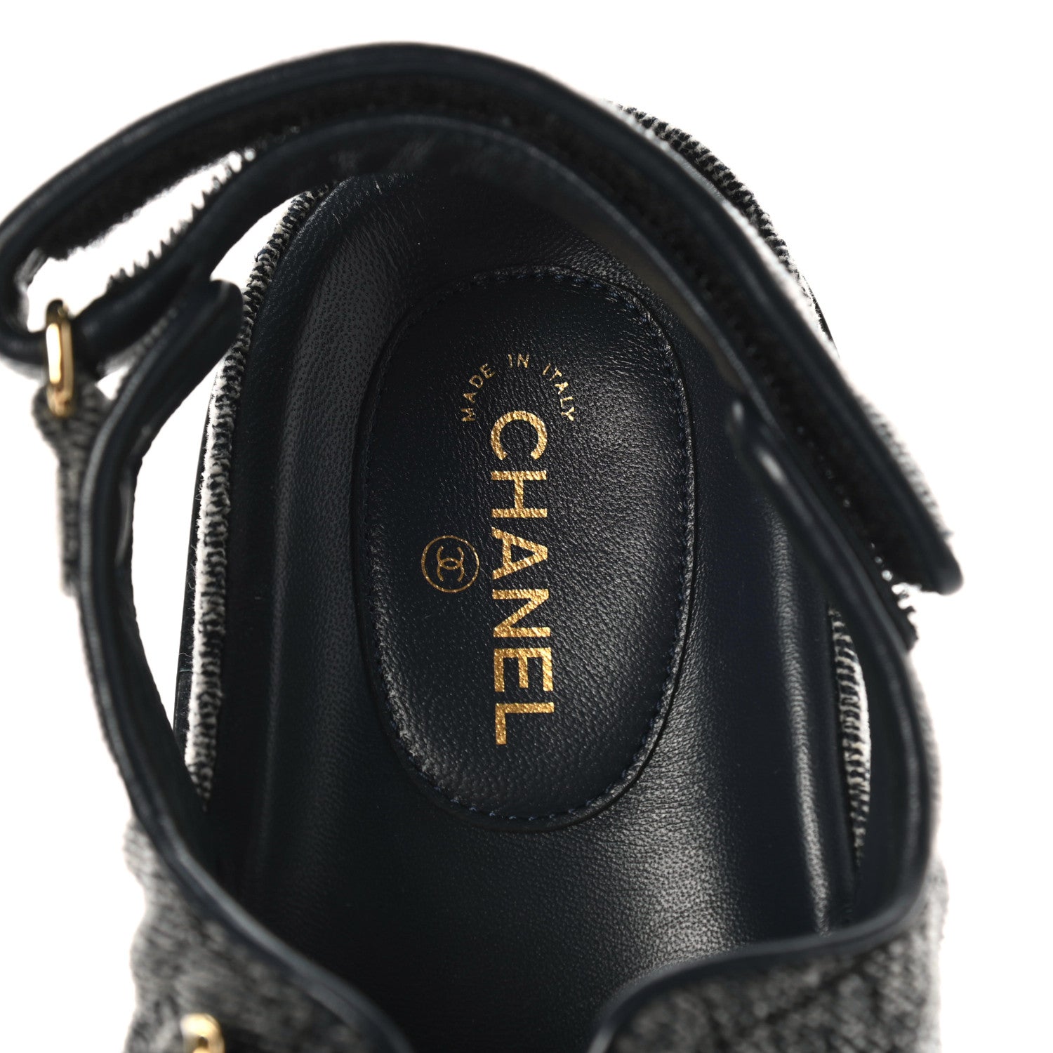 Chanel Denim Quilted Dad Sandals 40 Grey 7 of 8