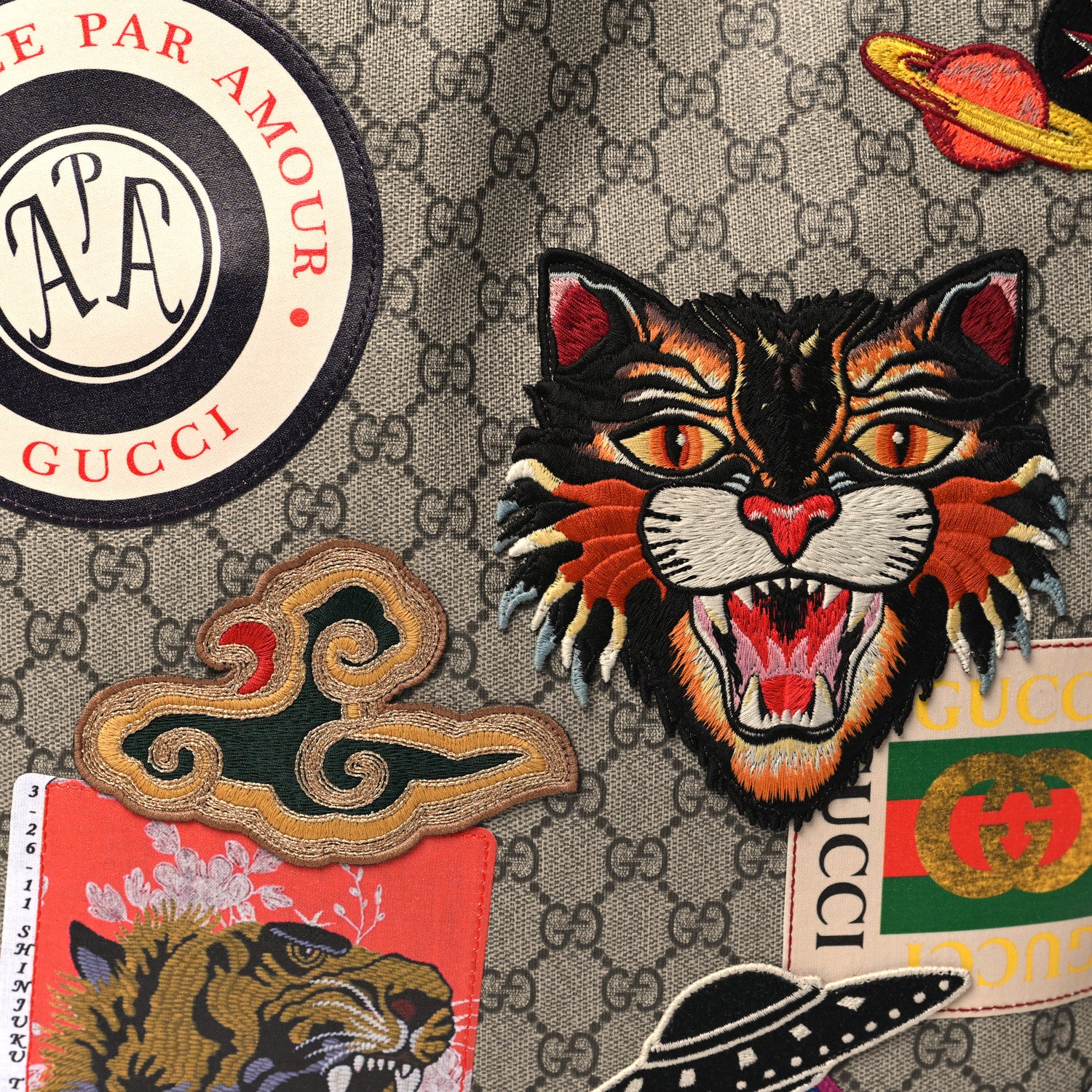 Gucci Soft GG Supreme Monogram Courrier Drawstring Backpack 8 of 11