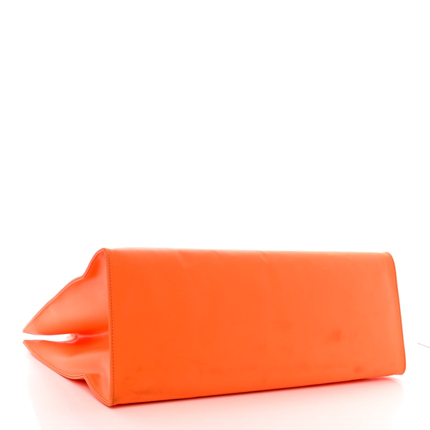 Vegan Leather Large Shopping Bag Orange