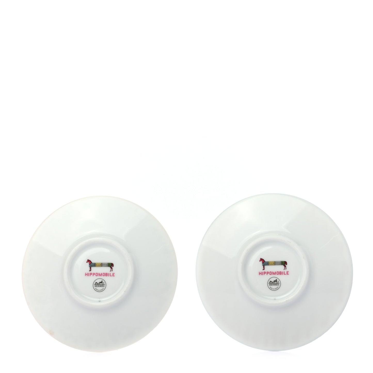 Porcelain Hippomobile Coffee Cup And Saucer Set Of 2