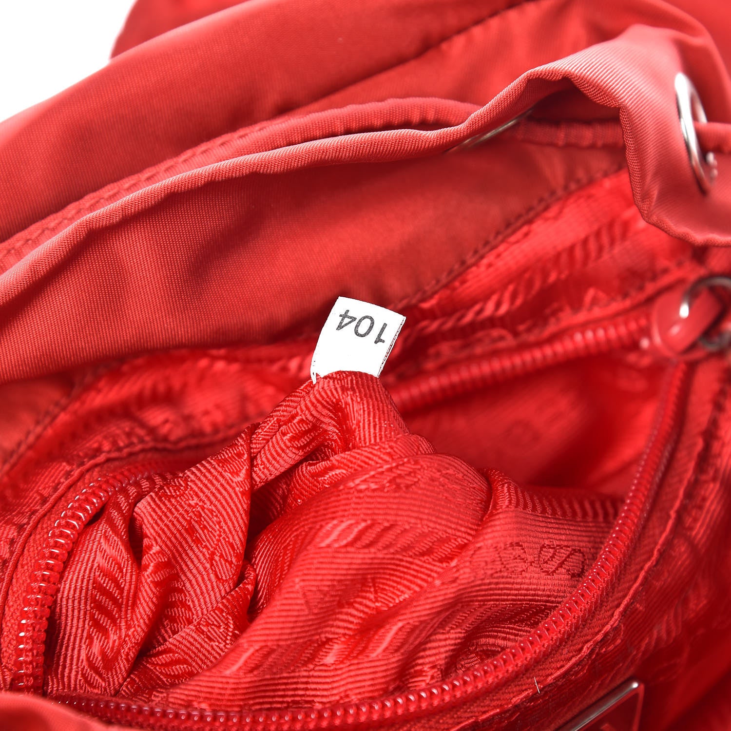 Prada Nylon Vela Small Backpack Rosso 7 of 7