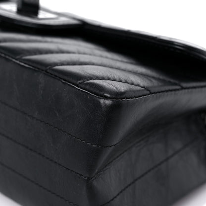 Chanel Aged Calfskin Chevron Quilted 2.55 Reissue Mini Flap So Black 9 of 14