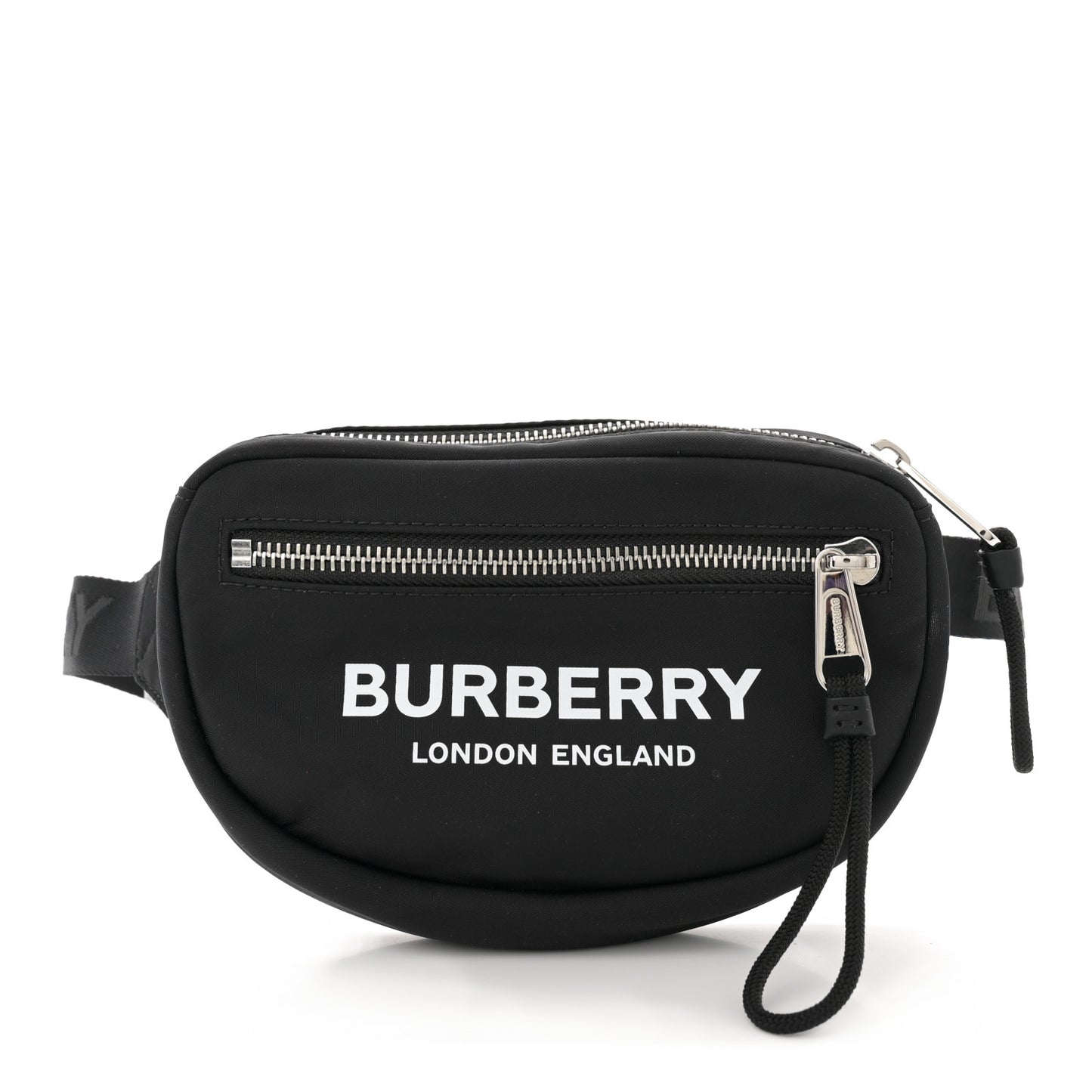 Econyl Logo Print Large Cannon Bum Bag Black